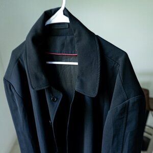 🖤 Classic Black Trench Coat – Minimalist & Timeless